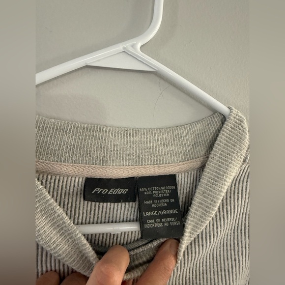 VTG Pro Edge Penn State Long Sleeve Sweatshirt Gray White Stripes Size L - Picture 7 of 10